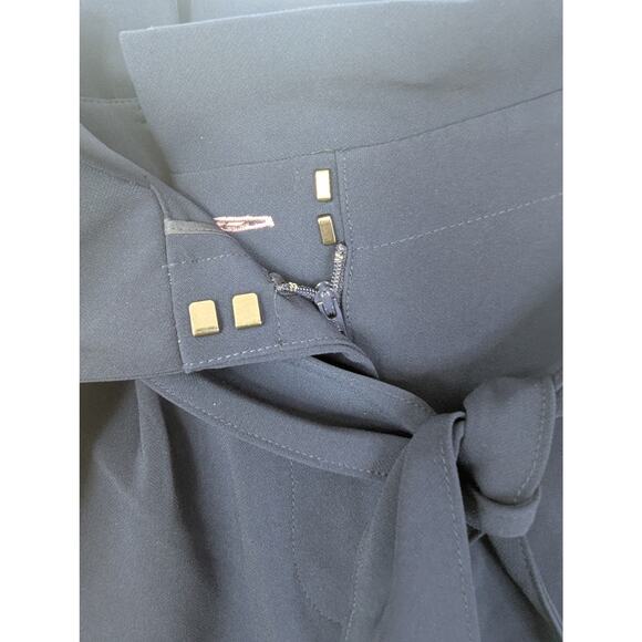 Boden Navy Blue Melina Paperbag Tie Waist Trouser Pant - Picture 5 of 9